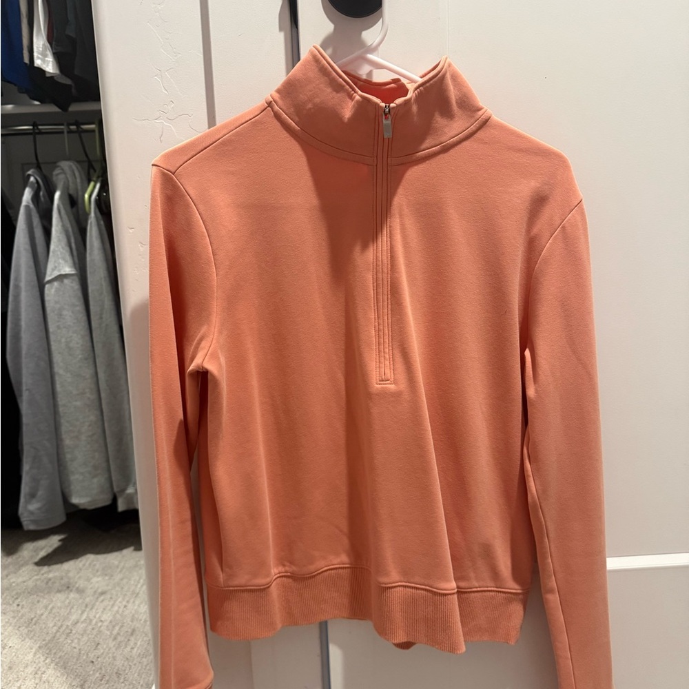 Travis Mathew Coral Zip-Neck Pullover